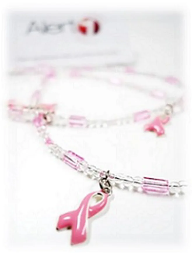 pink ribbon necklace pink ribbon necklace
